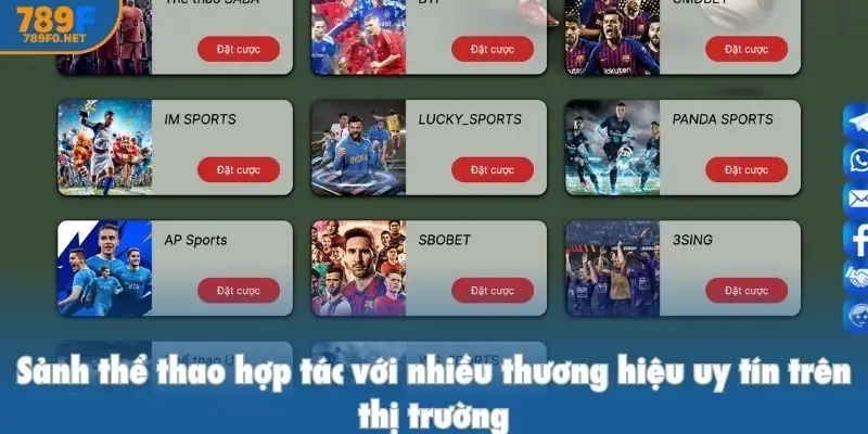 Sảnh thể thao hợp tác với nhiều thương hiệu uy tín trên thị trường